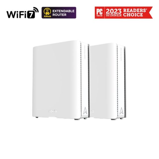 Obrázek ASUS ZenWifi BQ16 2-pack, WiFi7 Extendable Router, AiMesh, 2x WAN/LAN, 3x LAN, 1x USB 3.0