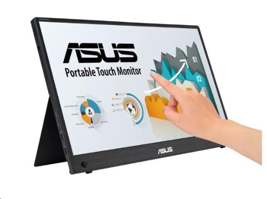 Obrázek ASUS LCD 15.6" MB16AMTR ZenScreen Touch 1920x1080 IPS Built-in Battery Mini-HDMI Compatible with Laptops, Smartphones
