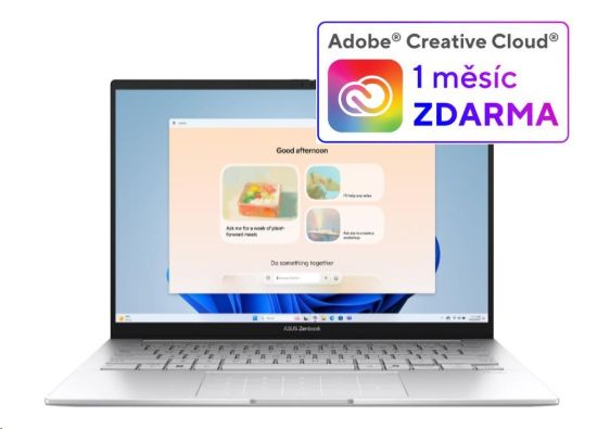 Obrázek ASUS NTB Zenbook 14 OLED (UX3405CA-OLED237W), Ultra 7-255H, 14" 1920 x 1200, 16GB, 1TB SSD, Intel Arc, W11 Home, Silver