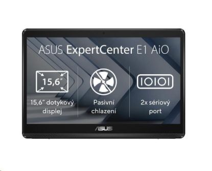 Obrázek ASUS PC AiO ExpertCenter E1 (E1600WKAT-MR4128X), Celeron N4500, 15.6" 1920 x 1080, 4GB, 128GB SSD, UHD, W11 Pro, Black