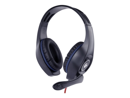 Obrázek GEMBIRD gaming headset with volume control blue-black 3.5mm