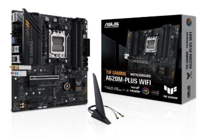 Obrázek BAZAR - ASUS MB Sc AM5 TUF GAMING A620M-PLUS WIFI, AMD A620, 4xDDR5, 1xHDMI, 2xDP, mATX - Po opravě (Bez příšlušenství)