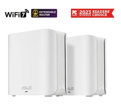 Obrázek BAZAR - ASUS ZenWifi BD4 2- pack, WiFi7 Extendable Router, AiMesh, 2x WAN/ LAN - Poškozený obal (Komplet)