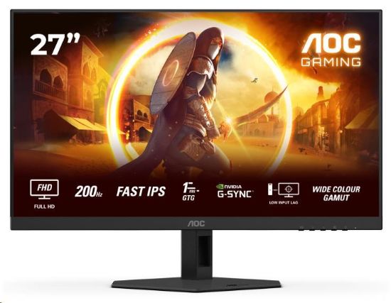 Obrázek AOC MT 27" 27G4HRE - 1920 x 1080, IPS, 200 Hz, HDR10, 2xHDMI, 1xDP, Repro