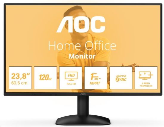 Obrázek AOC MT 23,8" 24B31H - 1920x1080,IPS,120Hz,D-Sub,1xHDMI