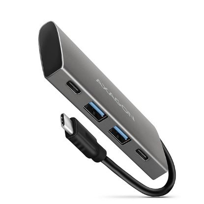 Obrázek AXAGON HMC- 4G2, USB 3.2 Gen 2 10 Gb/ s hub, porty 2x USB- A, 2x USB- C, kabel USB- C 13cm
