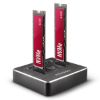 Obrázek AXAGON ADSA- M2C, USB- C 3.2 Gen 2 - 2x M.2 NVMe SSD CLONE MASTER dokovací stanice