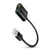 Obrázek AXAGON ADA- 12, USB 2.0 - externí zvuková karta, 48kHz/ 16- bit stereo, kovová, kabel USB- A 15 cm