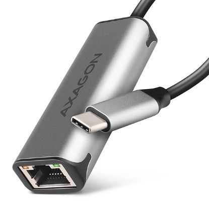Obrázek AXAGON ADE- 25RC USB- C 3.2 Gen 1 - 2.5 Gigabit Ethernet síťová karta, Realtek 8156, auto install, šedá