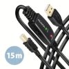 Obrázek AXAGON ADR- 215B, USB 2.0 A- M - > B- M aktivní propojovací / repeater kabel, 15m
