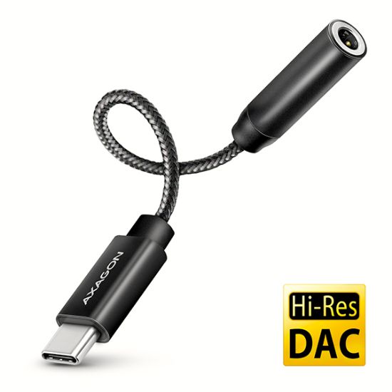 Obrázek AXAGON ADA-HC, USB-C na 3.5mm jack - Hi-Res DAC audio adaptér, 384kHz/32bit, stereo