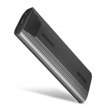 Obrázek AXAGON EEM2-GTS2, USB-C 10Gbps - M.2 NVMe & SATA SSD kovový THIN box, bezšroubkový