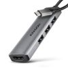 Obrázek AXAGON HMC- H3A, USB 5Gbps hub, 3x USB- A, HDMI 4k/ 30 Hz, kabel USB- C 15cm