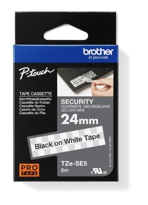 Obrázek BROTHER TZESE5 - kazeta TZ šířky 24mm, laminovaná TZE-SE5, bílá plombovací páska
