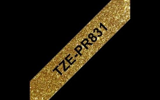Obrázek BROTHER TZe-PR831- kazeta TZ šířky 12mm, laminovaná TZe-PR831 PREMIUM GOLD / zlatá páska / černá písmo