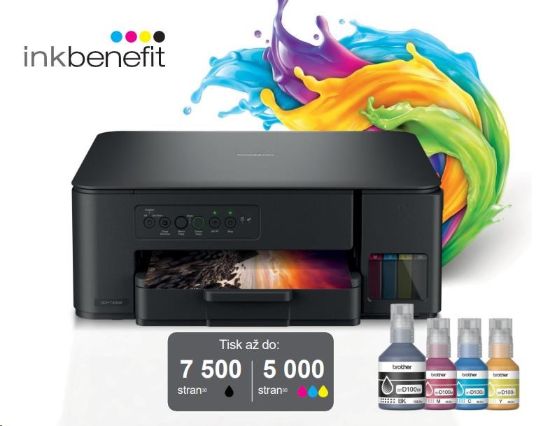 Obrázek BROTHER multifunkce inkoustová DCP-T430W - A4 128MB 2400x600 16ppm USB 2.0. WIFI  - INKTANK, INK BENEFIT
