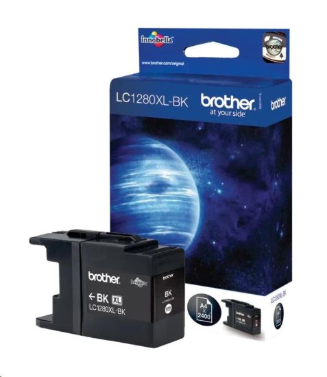 Obrázek BROTHER INK LC-1280XLBK, černý inkoust pro MFC-J6910DW, (2400 str.)