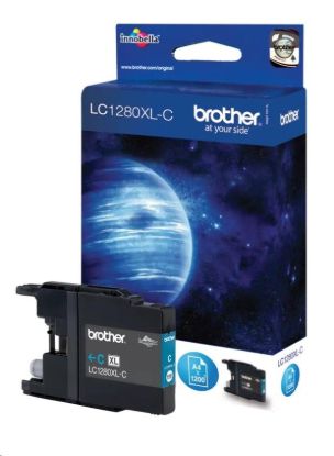 Obrázek BROTHER INK LC-1280XLC, azurový inkoust pro MFC-J6910DW, 1 200 str.