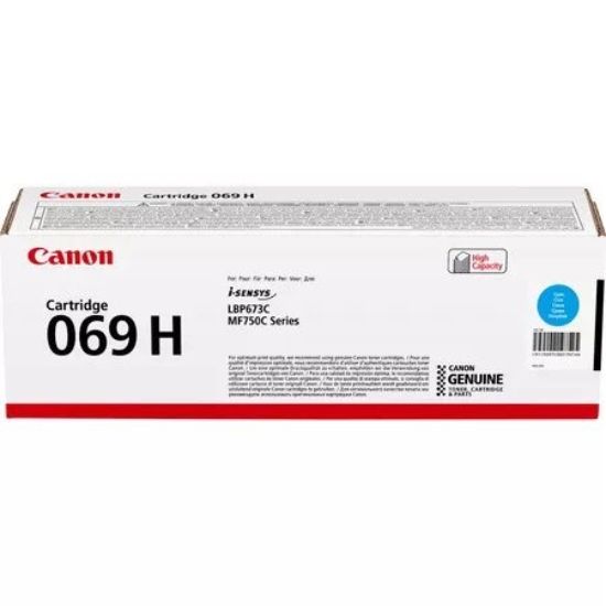 Obrázek Canon TONER CRG 069C H azurová pro LBP673Cdw, MF752Cdw, MF754Cdw, MF752Cdw II a MF754Cdw II (5 500 str.)