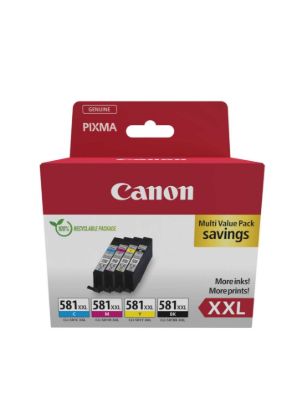 Obrázek Canon CARTRIDGE CLI-581XXL C/M/Y/BK MULTI-PACK SEC pro PIXMA TS515x, TS615x, TS815x, TS915x, TR7550, TR8550 4x11,7mů