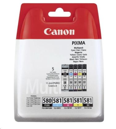 Obrázek Canon CARTRIDGE PGI-580/CLI-581 BK/CMYK MultiPack pro PIXMA TS615x, TS625x, TS635x, TS815x, TS825x (200 str.)