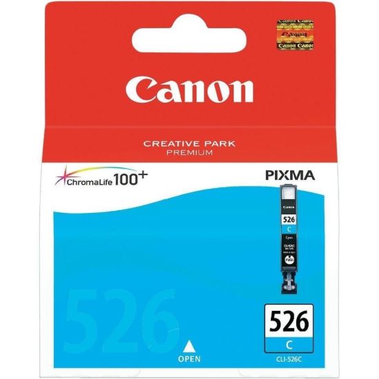 Obrázek Canon CARTRIDGE CLI-526C azurová pro Pixma IP4850, IX6520, IX6550, MG5120, MG5150, MG5170,MG5250,MG6170, MG8120(462str.)