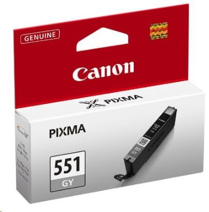 Obrázek Canon CARTRIDGE CLI-551GY šedá pro PIXMA iP8750, MG5450, MG5650, MG6350, MG6450, MG6650, MG7150, MG7550 (126 str.)