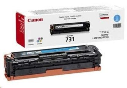 Obrázek Canon TONER CRG-731C azurová pro i-SENSYS LBP7100Cn, LBP7110Cw, MF623Cn, MF628Cw, MF8230Cn, MF8280Cw (1 500 str.)