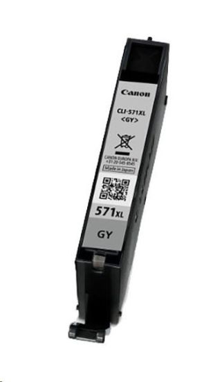 Obrázek CANON CARTRIDGE CLI-571GY XL šedá pro PIXMA MG575x, MG685x, MG775x, TS505x, TS605x, TS805x, TS905x (3350 str.)