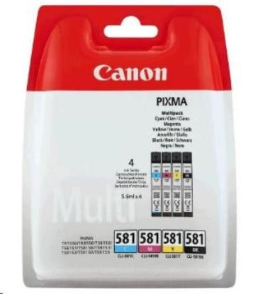 Obrázek Canon CARTRIDGE CLI-581 BK/C/M/Y 4 x 5,6ml PHOTO VALUE pro TS615x, TS6250, TS705, TS825x, TS915x