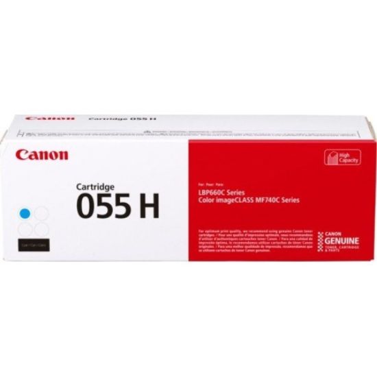 Obrázek Canon TONER CRG-055H azurový pro i-SENSYS LBP663Cdw, LBP664Cx, MF742Cdw, MF744Cdw (5 900 str.)