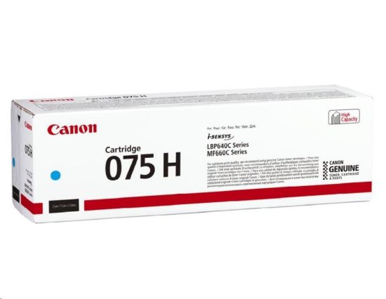 Obrázek Canon TONER 075 H C azurová pro i- SENSYS LBP646Cdw, LBP647Cdw, MF664Cdw, MF667Cdw (2500 str.)