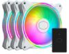Obrázek Cooler Master ventilátor MasterFan MF120 Halo 3in1 White, 3 x 120mm, ARGB, bílá