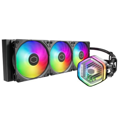 Obrázek Cooler Master vodní chladič MasterLiquid 360 Atmos ARGB, 3x120mm, LGA1851, AM5, černá