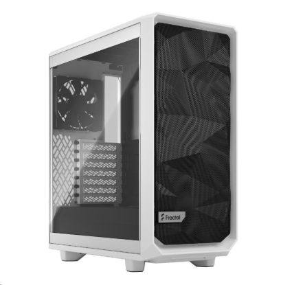 Obrázek FRACTAL DESIGN skříň Meshify 2 Compact White TG Clear Tint, USB 3.1 Type-C, 2x USB 3.0, bez zdroje, mATX