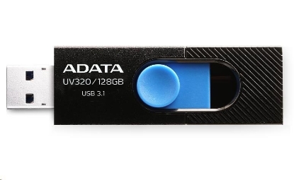 Obrázek ADATA Flash Disk 128GB UV320, USB 3.1 Dash Drive, černá/modrá