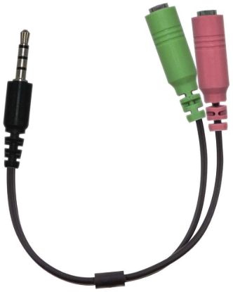 Obrázek GENIUS audio adaptér 2x female 3, 5mm jack na 1x male 3, 5" jack