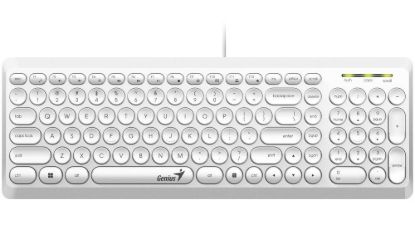 Obrázek GENIUS klávesnice Slimstar Q200 White/ Drátová/ USB/ bílá/ retro design/ CZ+SK layout