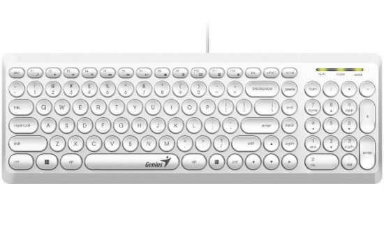 Obrázek GENIUS klávesnice Slimstar Q200 White/ Drátová/ USB/ bílá/ retro design/ CZ+SK layout