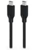 Obrázek GENIUS nabíjecí kabel ACC- C2CC- 3A, 100cm, USB- C na USB- C, 3A, PD60 W, opletený, černý