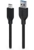 Obrázek GENIUS nabíjecí kabel ACC- A2CC- 3A, 100cm, USB- A na USB- C, 3A, QC3.0, opletený, černý