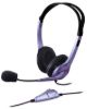 Obrázek GENIUS sluchátka s mikrofonem HS- 04S, drátové, 3.5mm Jack, fialová