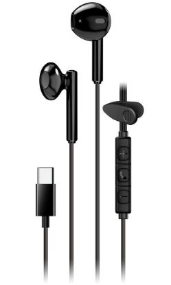 Obrázek GENIUS sluchátka HS-M366 headset, mikrofon, USB-C, rotáční klip, černá