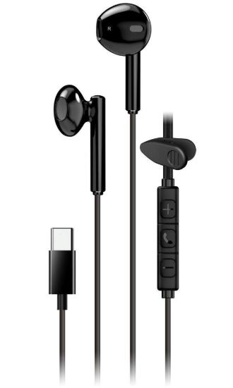 Obrázek GENIUS sluchátka HS-M366 headset, mikrofon, USB-C, rotáční klip, černá