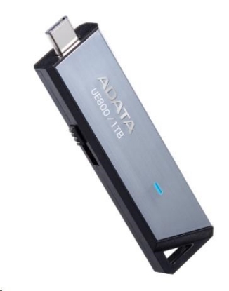 Obrázek ADATA Flash Disk 1TB UE800, USB 3.2 USB-C, Elite drive, šedá kov černá plast
