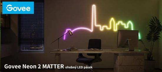 Obrázek Govee Neon MATTER LED rohová lišta 5m - RGBIC