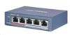 Obrázek HIKVISION DS- 3E0105P- E (B) (4+1) PoE switch, 60 W budget, 1x 100Mbit, 4x 10/ 100Mbit PoE Plus, IEEE802.3af/ at