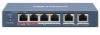 Obrázek HIKVISION DS- 3E0106HP- E switch 1x 100TX HI- PoE + 3x 100TX PoE; 2x 100TX uplink, 60 W, Super PoE