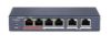 Obrázek HIKVISION DS- 3E0106P- E/ M, 4x 100TX PoE; 2x 100TX uplink, 35 W, Super PoE