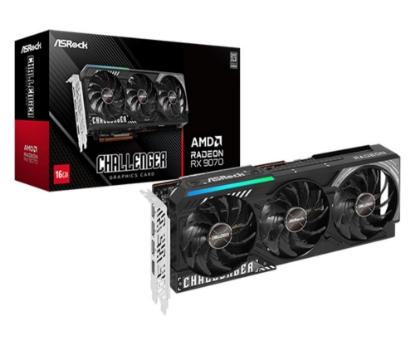 Obrázek ASRock VGA AMD Radeon RX 9070 Challenger 16GB, RX 9070, 16GB GDDR6, 3xDP, 1xHDMI